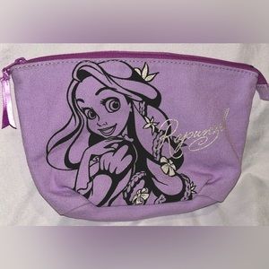 Tokyo Disney Resort Rapunzel Canvas Cosmetic Pouch. EUC.